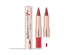 Lápiz labial con brillo de espejo 2 en 1 - Rojo ladrillo + Rojo