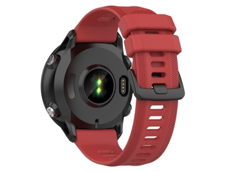 Correa de Silicona 22mm diseño de sarga hebilla negra para Garmin Forerunner 955/Forerunner 935/Descent G1 - tinto