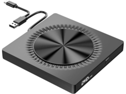 Grabadora De Dvd Externa Con Interfaz Usb Tipo C Dual Y Lector De Cd Portátil Sin Necesidad De Controladores.
