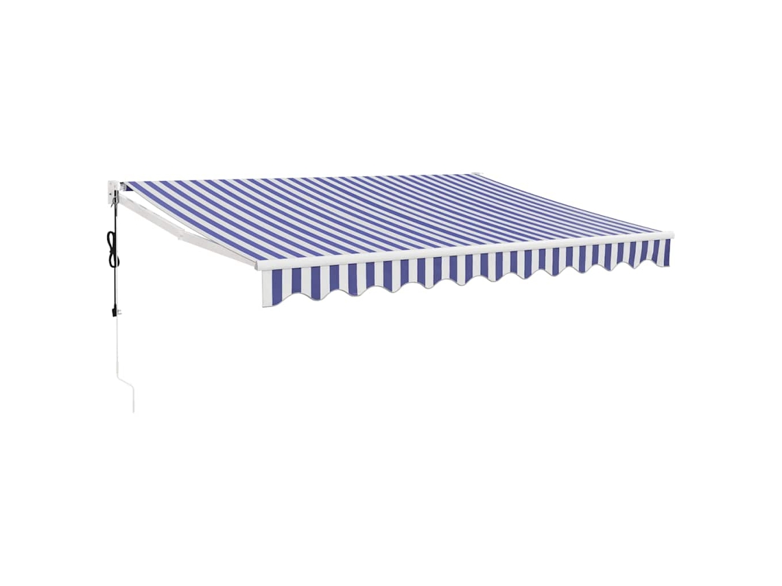 Maison Exclusive - Toldo Retráctil Automático Azul Y Blanco 3x2,5 M
