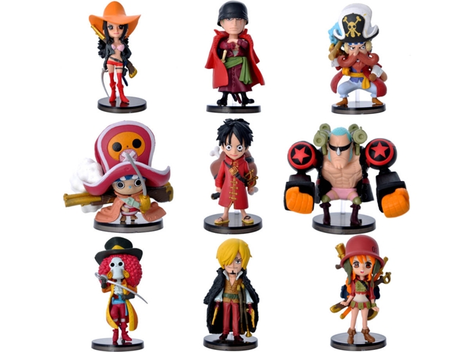 9 Figuras EASTVAPS One Piece Luffy Zoro Nami Usopp