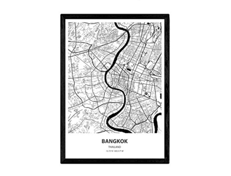 Poster NACNIC Mapa de Bangkok Tailandia (A3)
