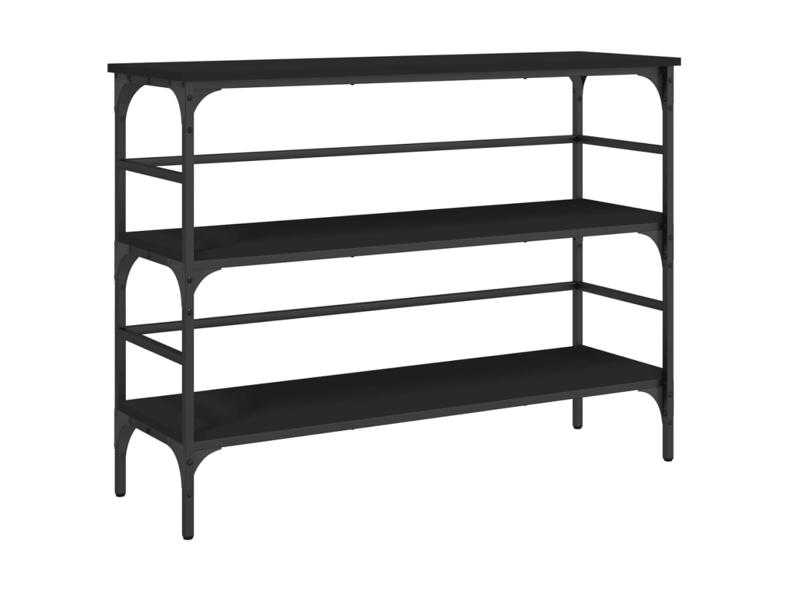 Maison Exclusive - Mesa Consola Madera De Ingeniería Negro 100x32x75 Cm