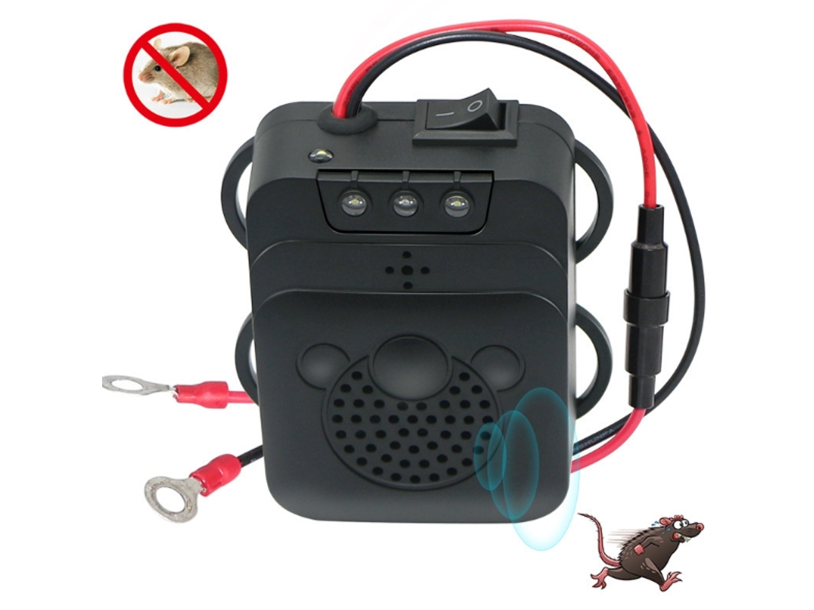 Eliminador Ratones Automóvil Ultrasonidos Profesional Repelente Ardillas Cobayas 12v Cabina Motor Camión