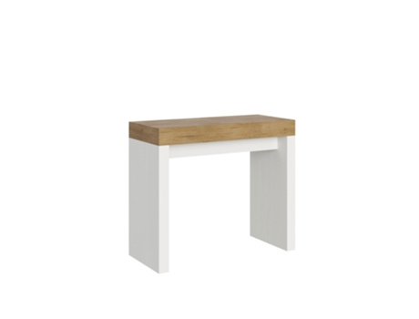Consolas Roxell Mix Extensible hasta 300 cm ITAMOBY (90 x 40 x 77 cm - Paneles de Melamina - Fresno Blanco-Roble Natural)