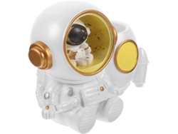 Portalápices Led Con Forma De Astronauta En Resina Blanca, Tarro De Papelería Decorativo Con Luz.