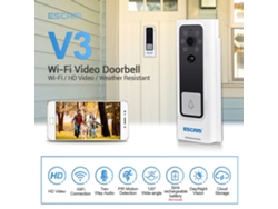 Videoportero Wifi 1080p Sin Batería Con Visión Nocturna Y Audio Bidireccional Para La Seguridad Del Hogar.