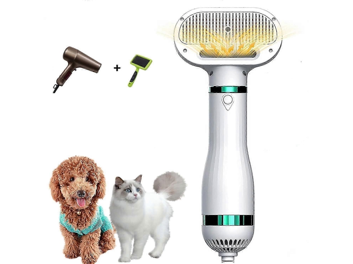 Secador de pelo para perros 2025, modelo 2 en 1, con cepillo integrado, eliminación de pelo con un solo clic y temperatura ajustable. TAISHENGDA