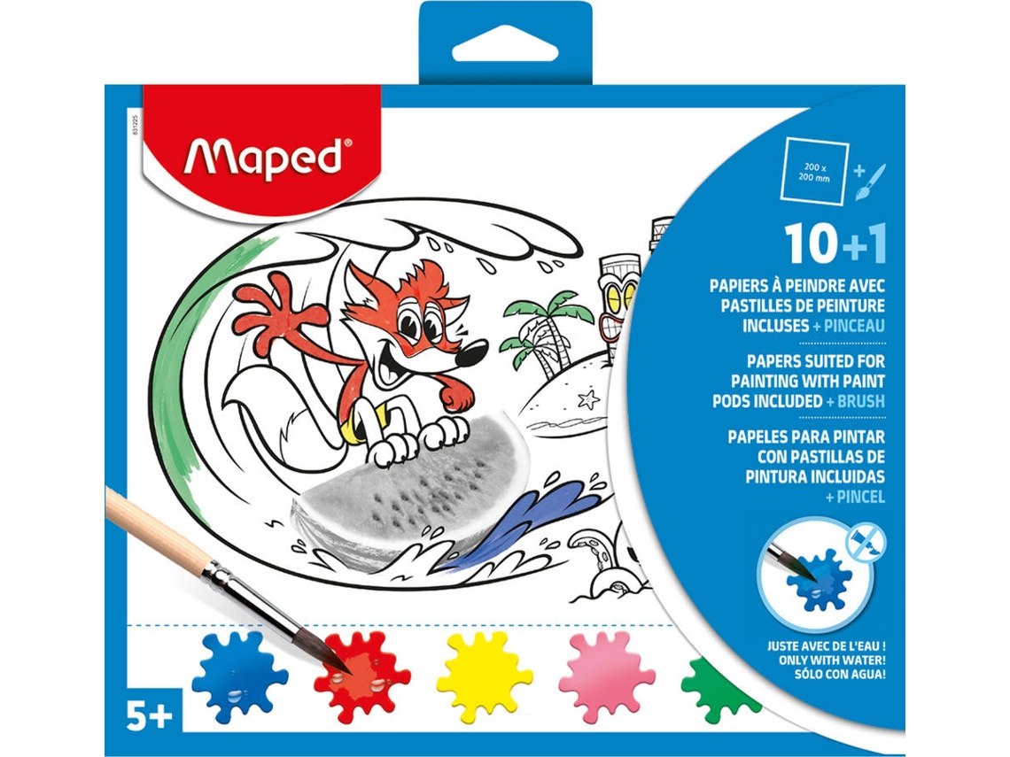 Acuarelas MAPED Conj. Pintura con Pincel y Pintura Incl. - BLS