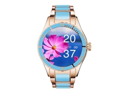 Reloj inteligente para mujer, 200 mAh, TWS, reproducción de música, monitorización de salud 24 horas, Android iOS, Yizhood (azul)