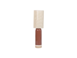 Lampara Pie Ceramica Fibra Bicolor 30x30x112cm