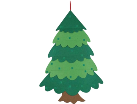 Árbol de Navidad de fieltro - para niños, adornos para árboles de Navidad para colgar en la pared, estilo 4