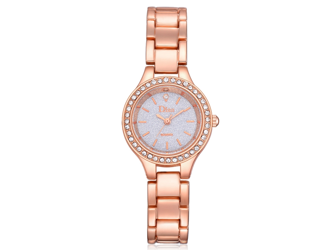 Reloj De Mujer De Cuarzo Elegante Con Piedras Rhinestone De Aluminio