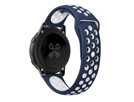 Correa de Silicona bicolor para Samsung Galaxy Watch Active - azul/blanco