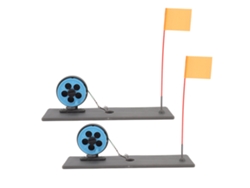 Danu26-2pcs Caña De Pesca De Hielo Con Bandera Automática Flotante Estable Portátil Para Invierno