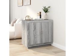 Aparador De Madera Contrachapada Gris Sonoma 80x40x75 Cm