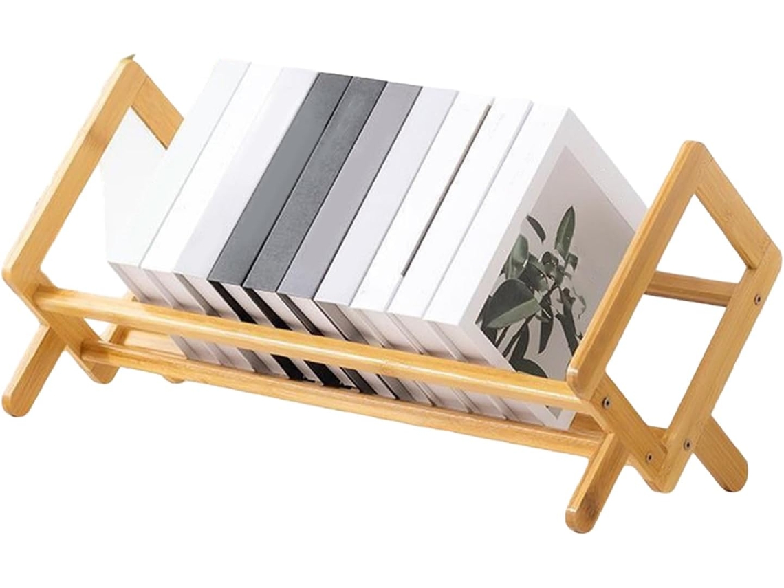 Estantería De Escritorio | Organizador De Oficina De Madera Ajustable