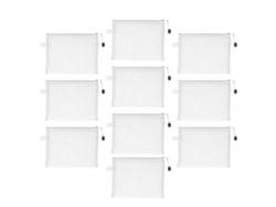 10pcs Bolsa Organizadora Documentos A5 Náilon Resistente Água Malha Zíper Branco