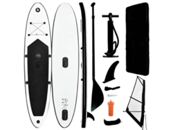 Tabla de paddle surf inflable VIDAXL  con vela negro y blanco