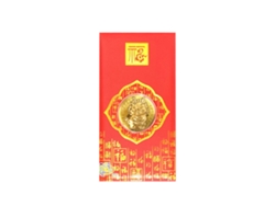 Sobre Rojo De La Suerte Del Año Del Dragón Con Lámina Dorada Para El Año Nuevo Chino Y El Festival De Primavera.
