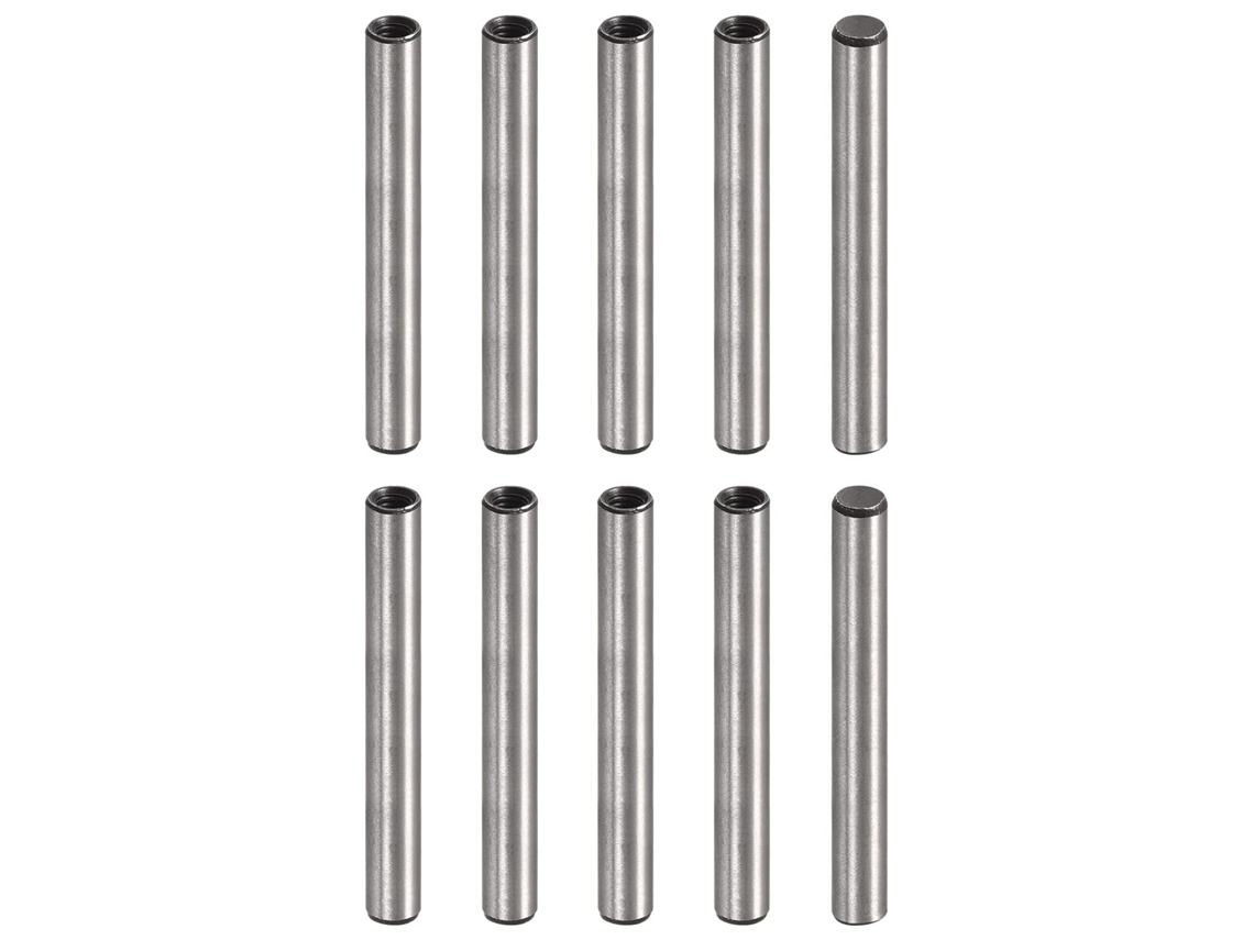 Piezas 10 Pasadores Espiga Rosca Interna M4 6x40 Mm, Planos Biselados, Acero Al Carbono,