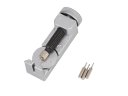 Herramienta para ajustar correas de reloj, extractor de pasadores, kit de reparación de eslabones (plateado)