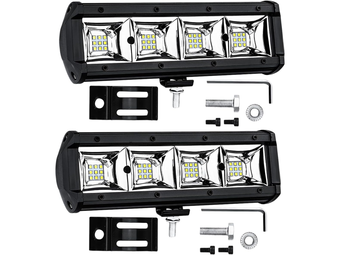 Luces De Trabajo Led De 2 Piezas, Barras De Luz De Largo Alcance Con Haz Concentrado Para Vehículos.