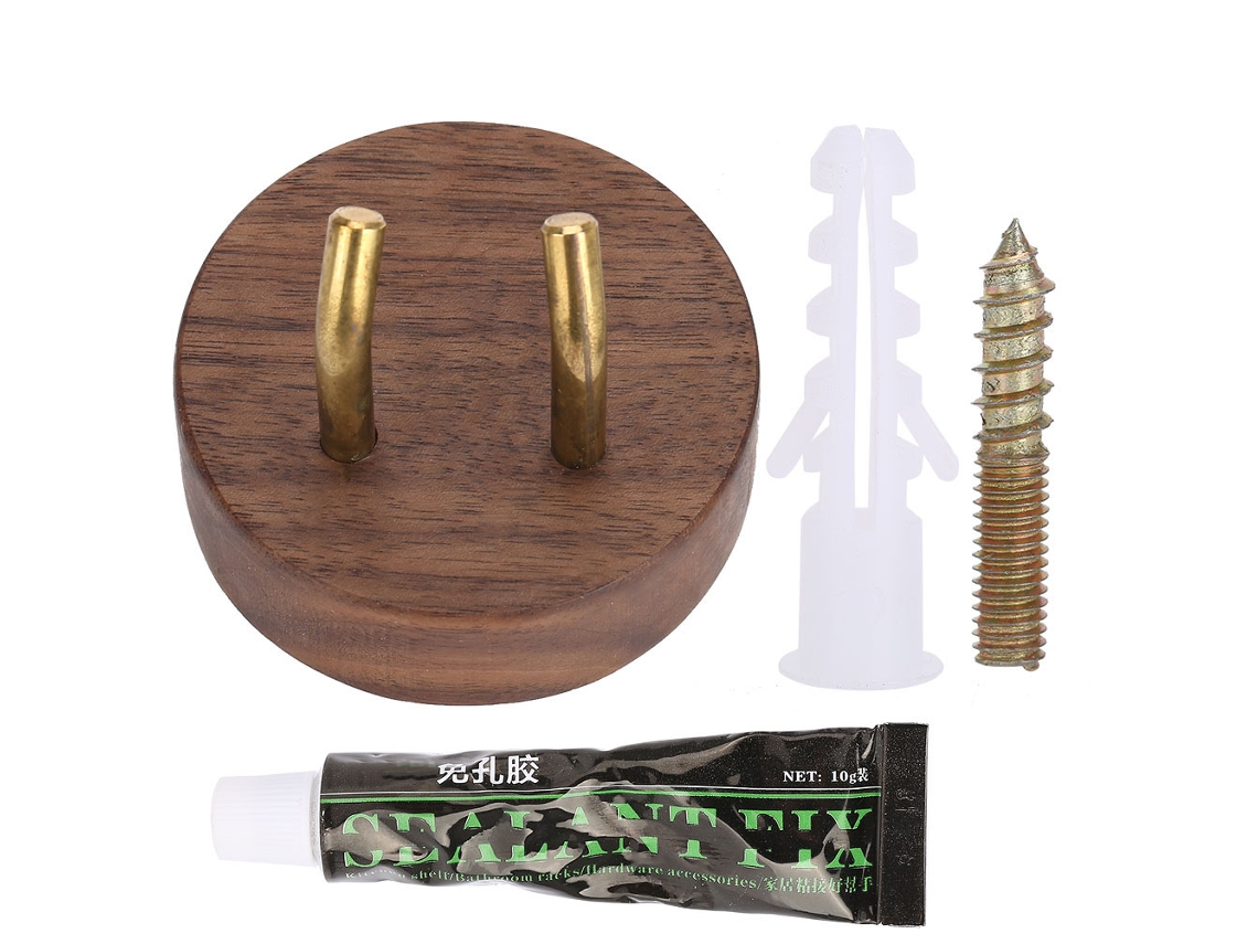 2026 soporte de Parede para Secador de Cabelo Black Walnut Porta Secador com Suporte para Plug Dyson