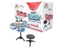 Batería De Juguete De Jazz, Instrumento Musical De Simulación Para Niños, Educativo Y Para Principiantes, Color Azul.