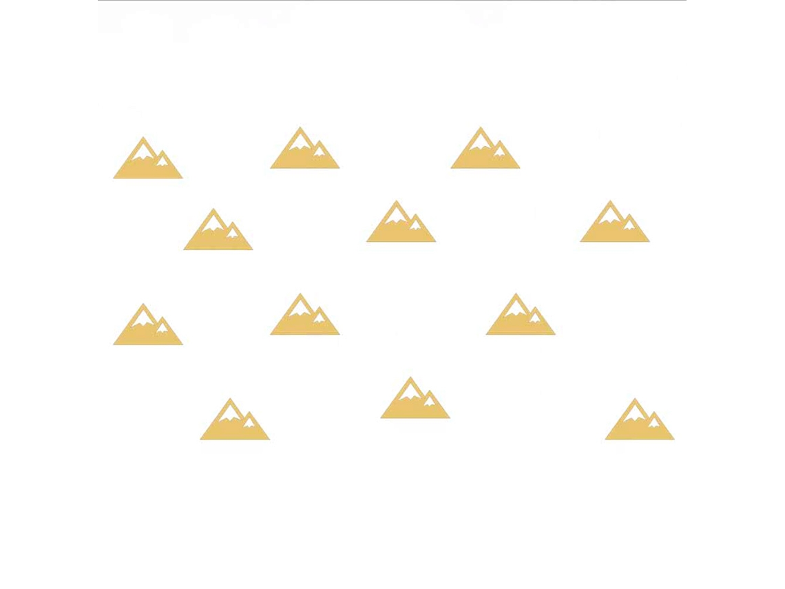 2026-sticker De Montaña Para Pared Arte Decorativo Hogar Niño Habitación Colina Oro