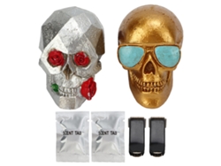 Difusor decorativo de resina para carro com aroma de rosas, ideal para o Halloween. Perfeito para ambientar seu carro ou garagem.