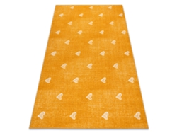 Alfombra Para Niños Hearts Jeans, Vintage Corazones - Orange (100 x 150 cm)