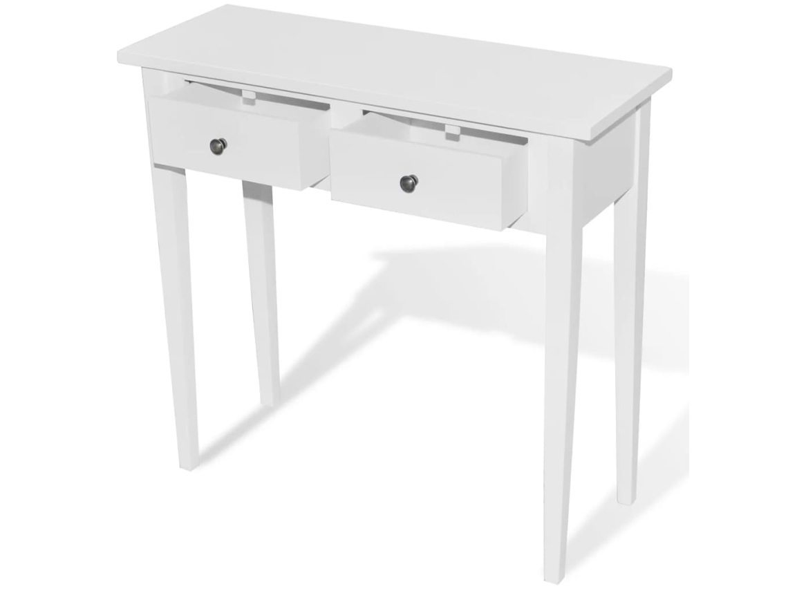 Maison Exclusive - Mesa Consola Tocador Con Dos Cajones Blancos