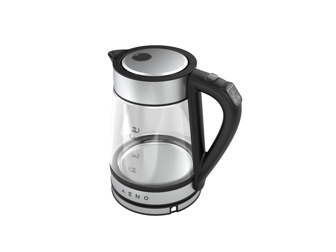AENO EK1S tetera eléctrica 1,7 L 2200 W Negro, Plata, Transparente