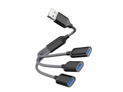 Cable Divisor Usb 3 En 1, Concentrador Compatible Con Ordenadores De Sobremesa Y Portátiles.
