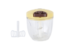 Cortador Manual De Verduras Con Picadora De Carne Para Uso Doméstico, Mango Manual, Pp Y Acero Inoxidable, Beige.