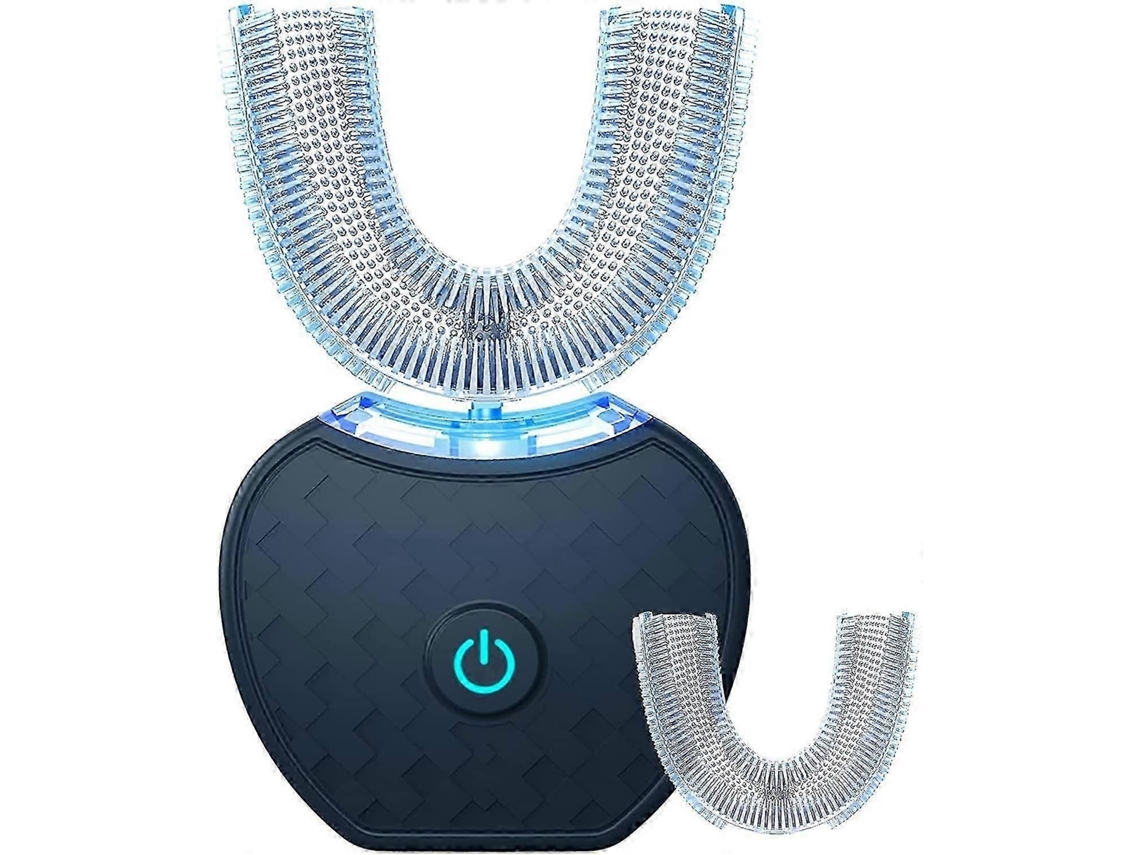 Cepillo de dientes eléctrico automático con forma de U, kit de blanqueamiento dental sónico con cepillo de repuesto GOKOCO