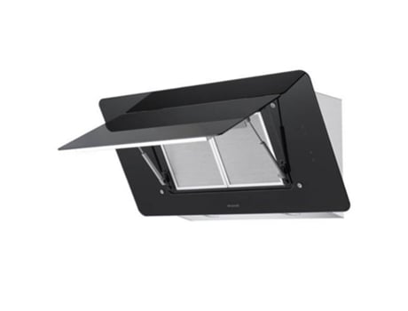Campana decorativa inclinada 90cm 543m3/h acero inoxidable/vidrio BHV1974IB - BRANDT