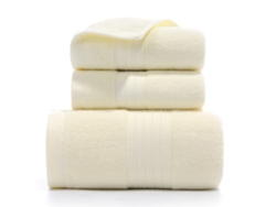 Conjunto de Toallas de Baño Kofihety Paños para Rostro Algodón Premium Beige - 3 unid (33x21x6cm)