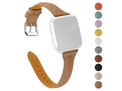 Correa de repuesto elegante de piel de vaca auténtica compatible con Fitbit Versa 2/Versa/Versa Lite/Versa Se Ly Ebike