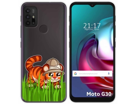 Carcasa Motorola Moto G10 / G30 TUMUNDOSMARTPHONE Dibujos Transparente Multicolor