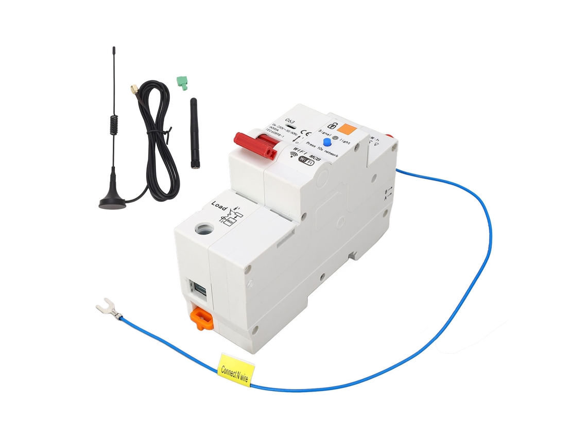 Disyuntor Inteligente 1p 63a Con Control Remoto Por Aplicación De Teléfono, Interruptor Con Temporizador De Encendido Y Apagado, Wifi, Ca 230 V