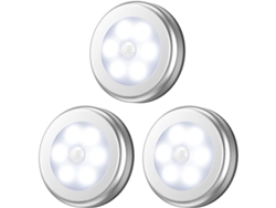 Luz Con Sensor De Movimiento, Luz Nocturna Para Armarios, Luces Para Escaleras A Pilas, Adhesivo Ixl Blanco Plateado