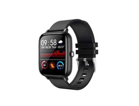 Smartwatch P6 1 54 pulgadas Pantalla táctil completa Llamada Bluetooth Reproductor de música Modo múltiple Negro