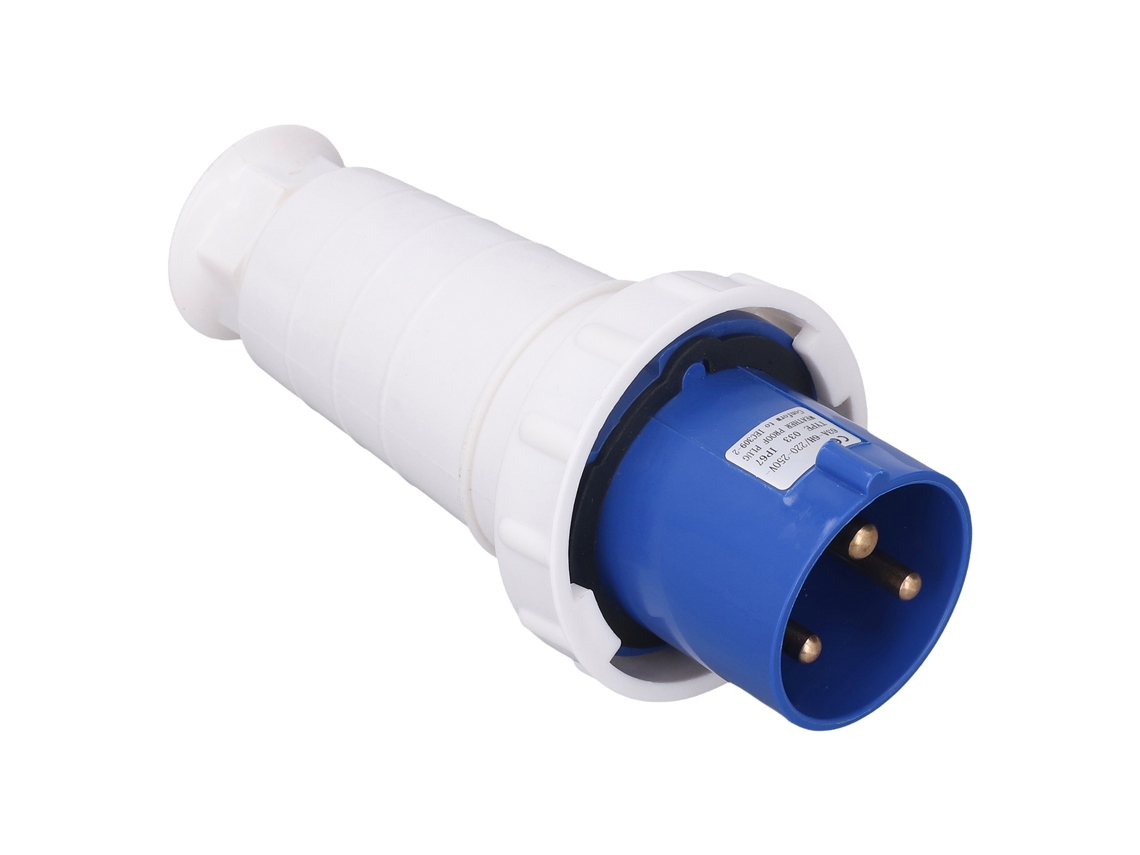 Conector De Alimentación Industrial Impermeable Ip67, 3 Pines, Carcasa De Pp, 220-250v, 63a