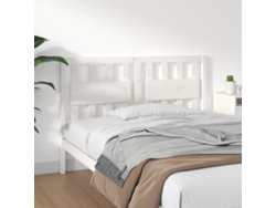 Cabecero De Cama Madera Maciza De Pino Blanco 145,5x4x100 Cm