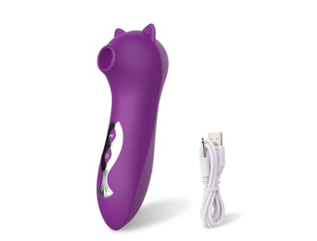 Vibrador potente de 10 frecuencias, estimulador de succión del pezón del clítoris (Morado) ENZONS