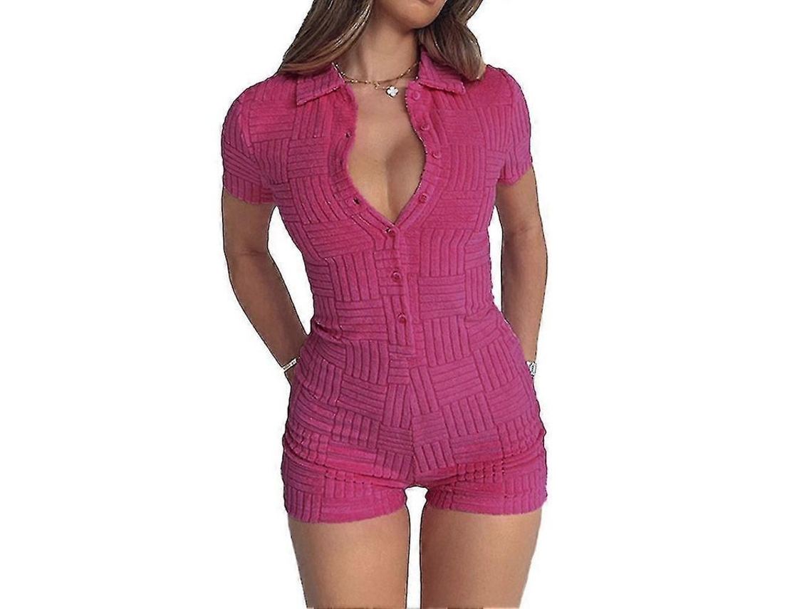 2026-monos Cortos Verano Para Mujer, Sexy Y2k De Cuello V, Moda De Una Pieza, Jumpsuit Elegante