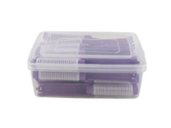 20 Piezas Varillas De Rizos Para Pelo Rodillos De Rizado Herramienta De Peluquería Kit Morado