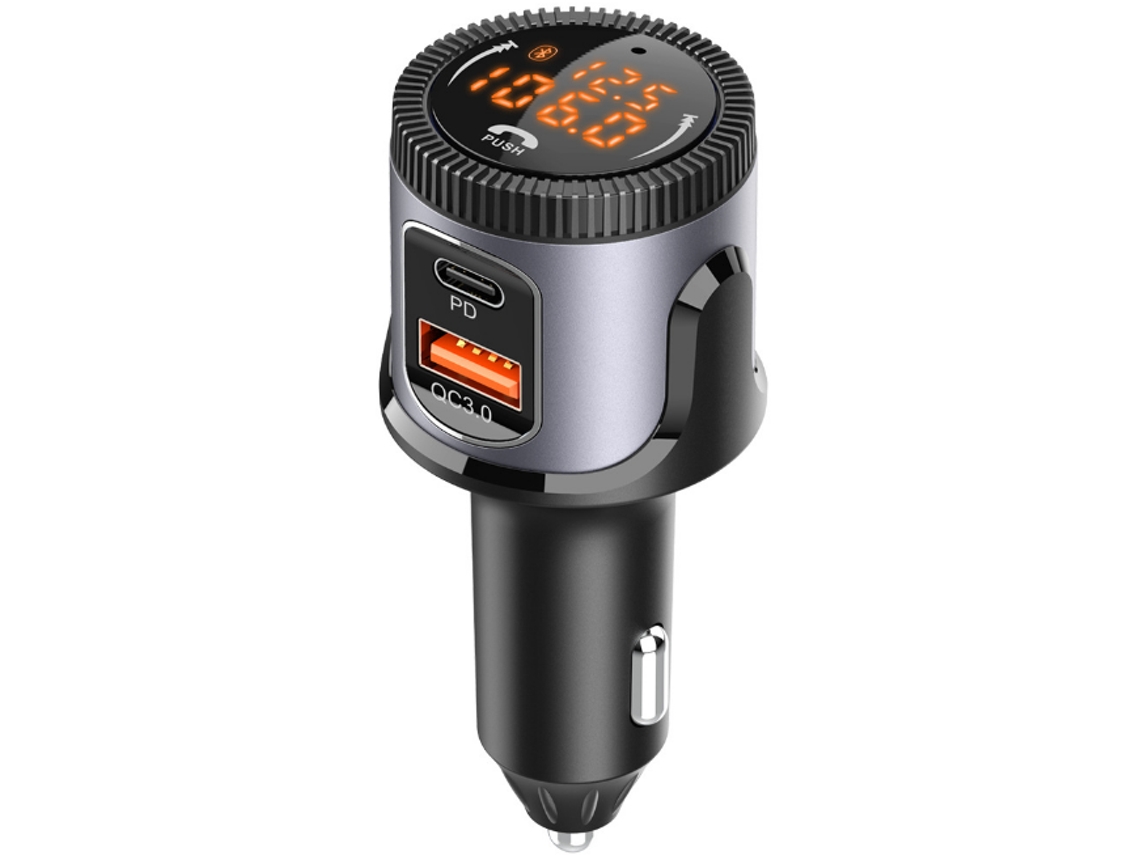 Transmisor Fm Bluetooth Yizhood Bc72 Hi Fi Cargamento Rápido Negro